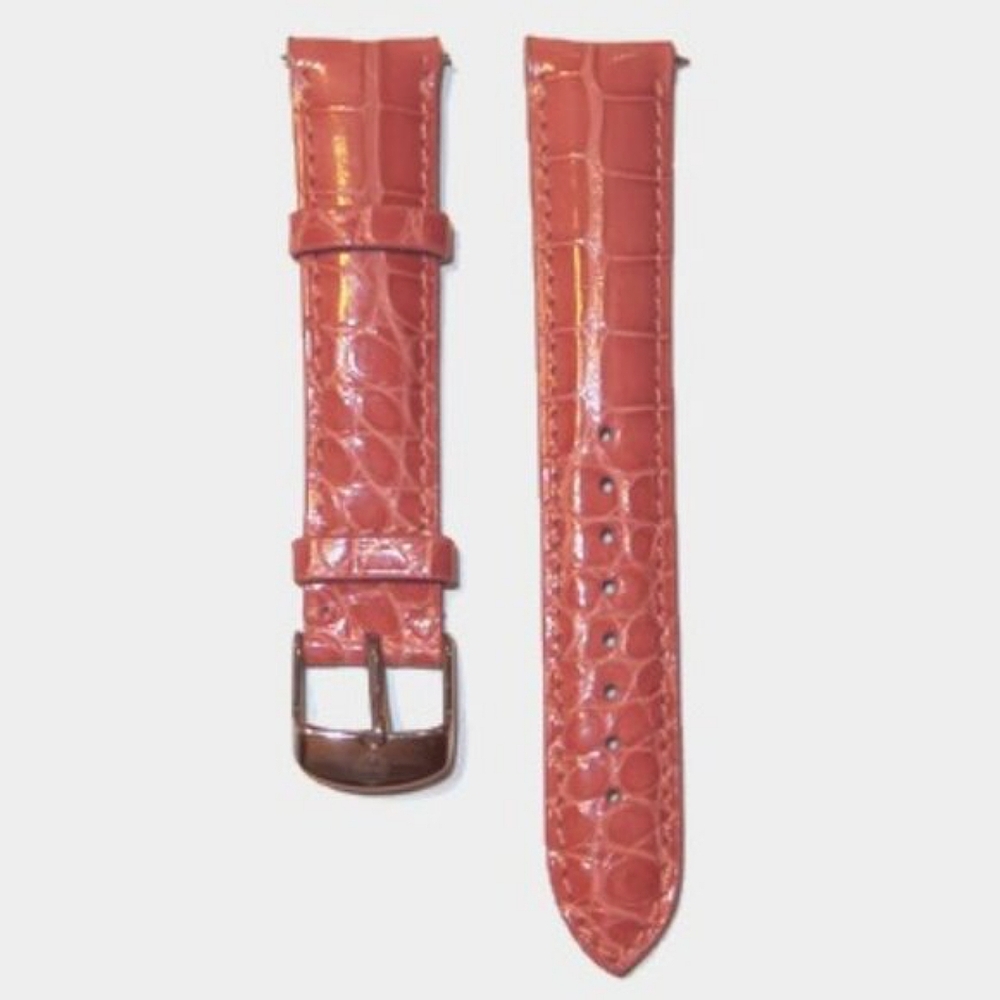MICHELE 18mm Pink Peach Genuine Alligator Watch Strap